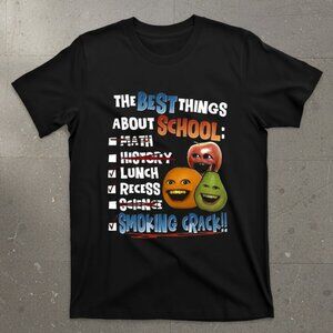 Annoying Orange Best Things About School Funny Black Graphic Tee